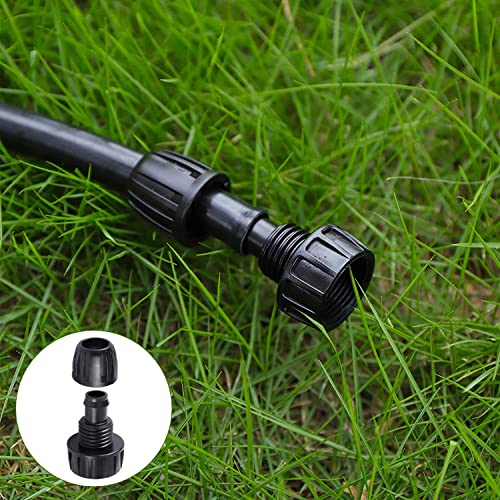 Fogwowo 1/2 Inch Irrigation Tubing Fittings For (1/2" Id X0.6-0.63" Od) 16Mm Drip Tubing Barbed Locked Connectors-5 Us Standard 3/4" To 1/2" Faucet Adapters,5 Filter Washers,5 Rubber Washers #TOP2