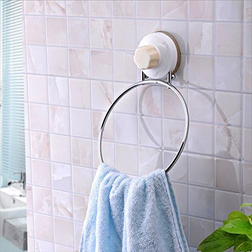 theBathMart Power Lock Suction Cup Towel Holder Ring for Bathroom & Kitchen [No tools, No Drilling]