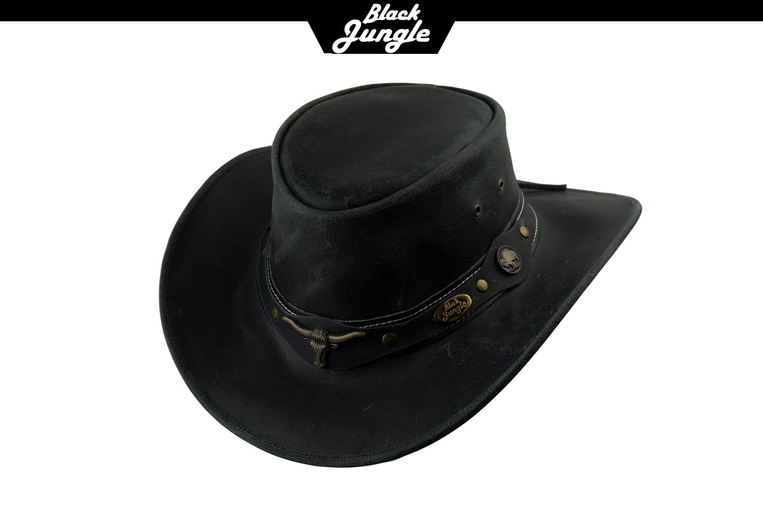 Black Jungle Eldorado Chapeau de cowboy en cuir style western australien
