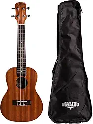 Ukulele Malibu Acústico Concert 23S Natural Com Capa