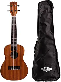 Ukulele Malibu Acústico Concert 23S Natural Com Capa