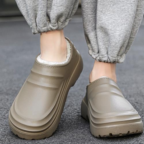 Mens Womens Lined Clogs Non Slip Work Shoes Classic Fur Lined Armadillo Clogs Warm Winter Fuzzy Slippers Comfortable Walking Garden Shoes2