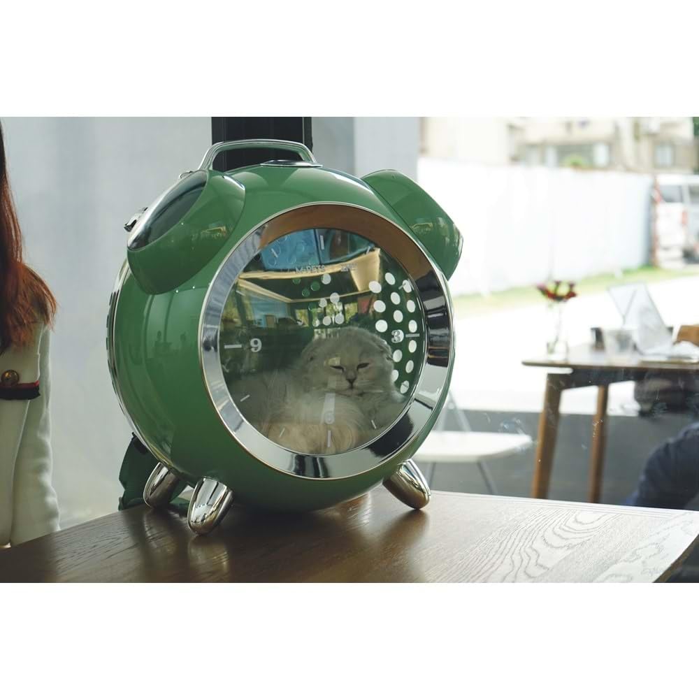 M-Pets Sixties Clock Pet Carrier, Green : Amazon.com.au: Pet Supplies