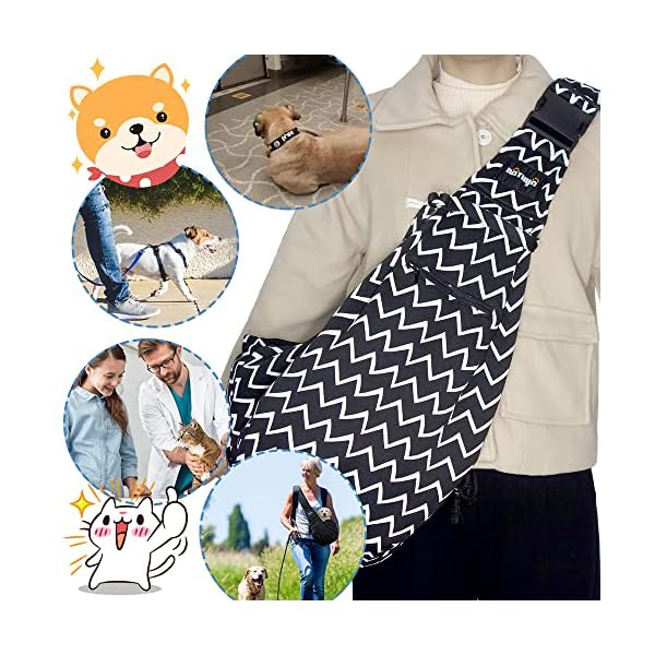 NATUYA-Pet-Dog-Sling-Carrier-Dog-Sling-with-Net-Bag-for-Carrier-Dogs-Cats-Hands-Free-Pet-Bag-Buckle-net-Pocket-pet-Bag Dog Sling with Net Bag