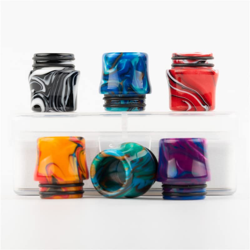 6 Pieces 810 Drip Tips Resin 810 Wide Bore Drip Tips Replacement 