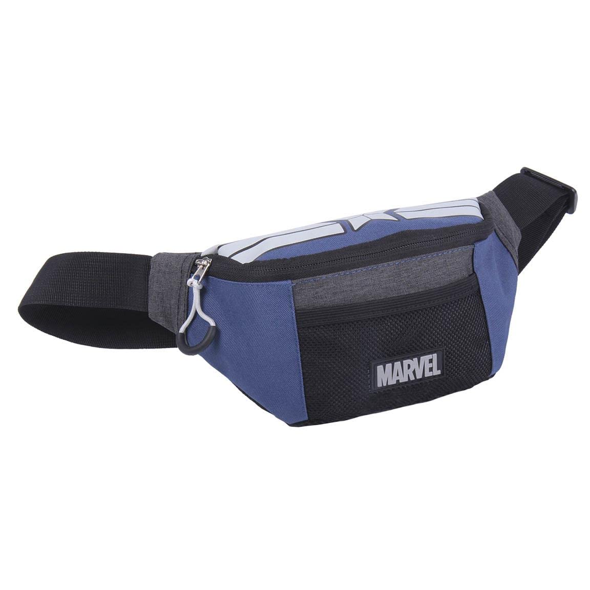 Cerdá LIFE'S LITTLE MOMENTS - Riñonera Hombre de Marvel Idónea para Hacer Deporte o Ir al Gimnasio con Bolsillo Frontal con Cremallera y Bolsillo de Malla Licencia Oficial