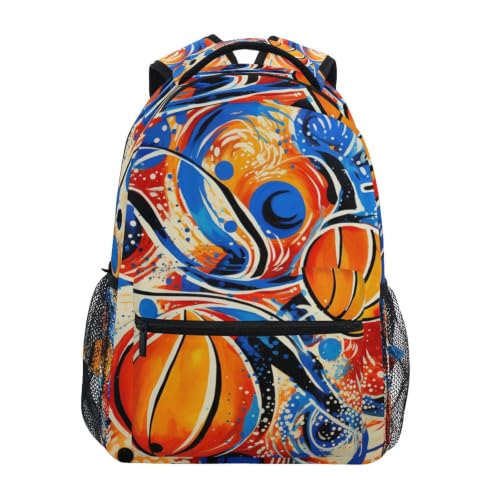 Art basket sac à dos scolaire aquarelle pour le collège et les loisirs