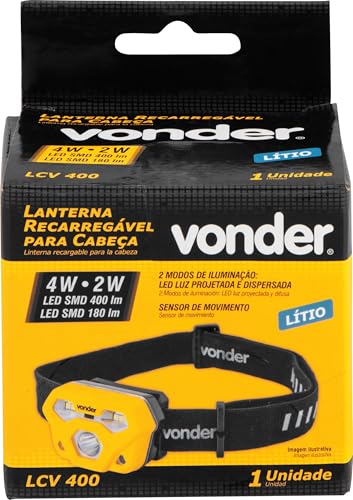 Lanterna Recarregável Para Cabeça Lcv400 Vonder