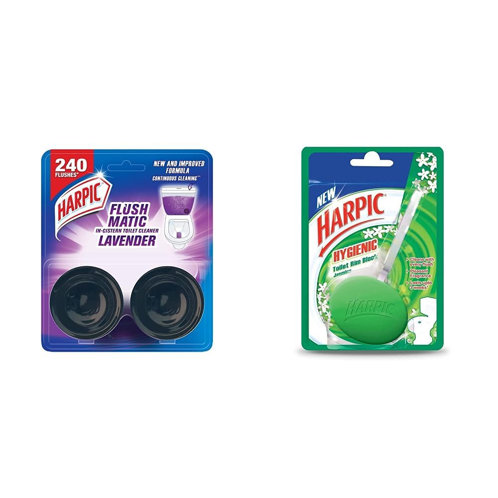 Harpic Flushmatic InCistern Toilet Cleaner Blocks, Lavender 100 g