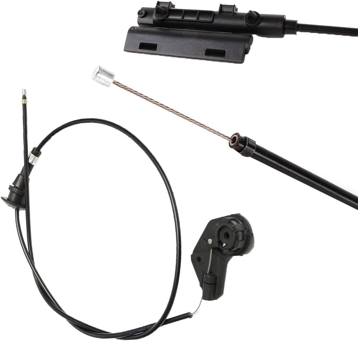 Hood Release Cable for BMW 540i 1997-2003 E39 Engine Bowden Wire Front Latches 3pcs Kit Hood Release Cable Assembly