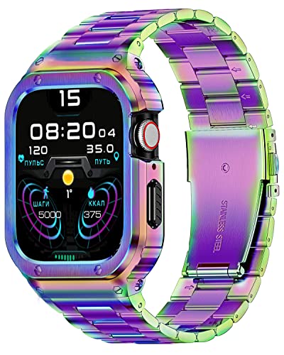 Image of MioHHR Stainless Steel Band and Case for Apple Watch 44 /42mm(Series 3 2 1)