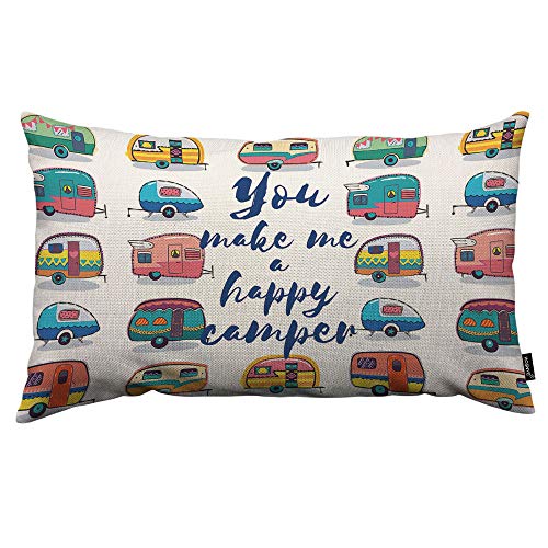 HOSNYE Camper Van Throw Pillow Cover You Make Me A...