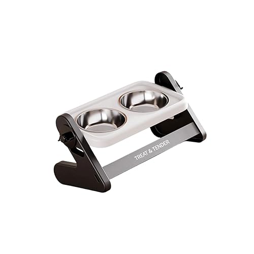 Ergonomic Elevated Dog Bowls with Stable Stand and Height Adjustable