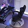 JUMMICO Chaise Gaming Ergonomique, Chaise de Bureau avec Fonction Massage, Fauteuil Gaming avec Repose-Pieds, 150 kg, Noir