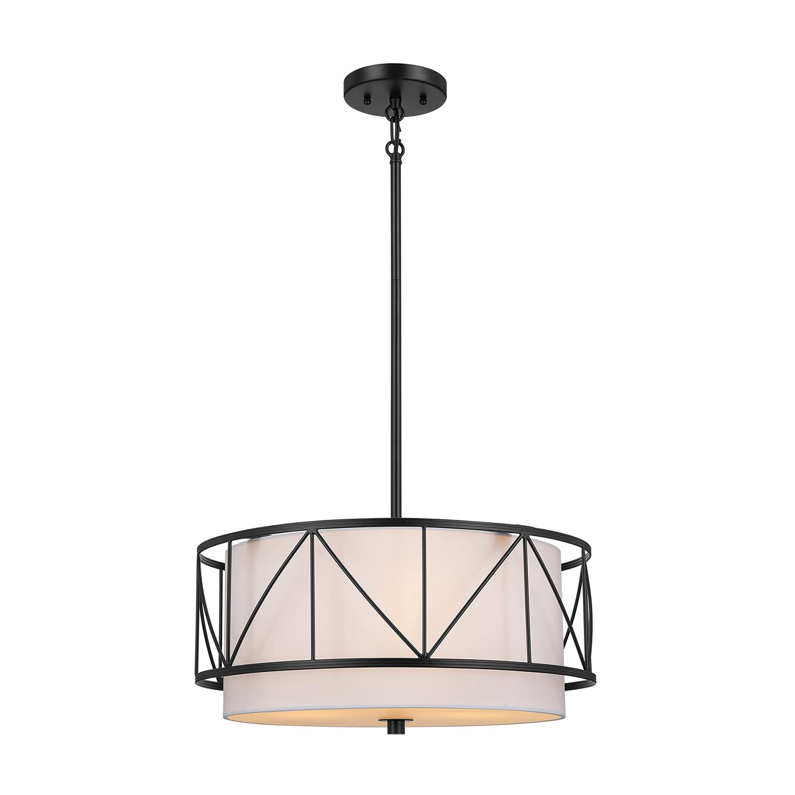 Luminaire suspendu à tambour réglable en hauteur pour un éclairage sur mesure