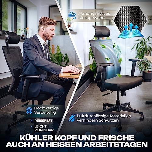 Valkenstol M3 Chefsessel – Ergonomischer Bürostuhl bis 150 kg