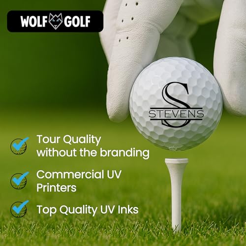 image for Wolf Golf Towels Personalized Custom Golf Balls | Multiple Designs | 1