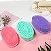 Silicone Body Scrubber Loofah - Set of 3 Soft Exfoliating Body Bath Shower Scrubber Loofah Brush for Sensitive Kids Women Men All Kinds of Skin(Purple/Green/Pink)