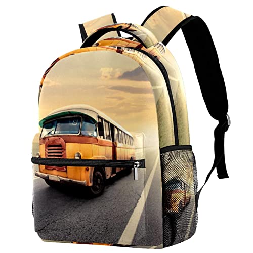 Mochila de autobús para aire libre y universidad con gran capacidad interior