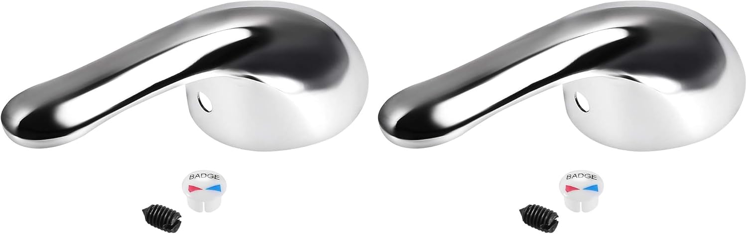 uxcell Faucet Lever Handle,40mm Cartridge Electroplating Single Lever Handle Faucet Kit (Pack of 2)