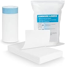 ACWOO Toilet Bags with Absorbent Pads, 40 Pieces Bed Pan Liners, Disposable Dresser Toilet Liners, Portable Toilet Bags, Super Absorbent