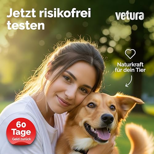 Vetura Beruhigungs-Formel für Hunde | 500 ml | Ergänzungsfuttermittel mit Baldrian, Kräutern & Magnesium | Zur Unterstützung in stressbedingten Phasen | Ohne künstliche Zusatzstoffe | Made in Germany