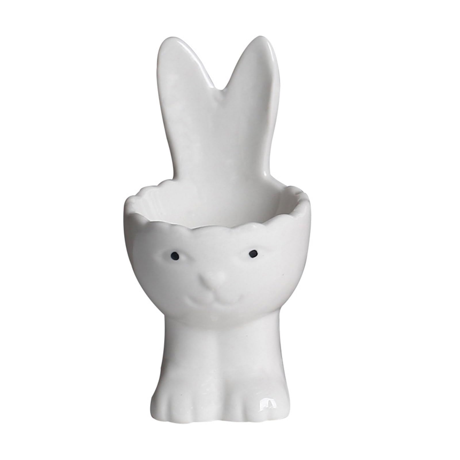 jiingekk Ceramic Rabbits Eggs Tray Secure Nonslip Condiment Decorative Accent Kitchen Accessories Breakfast Holder Ceramic Holder