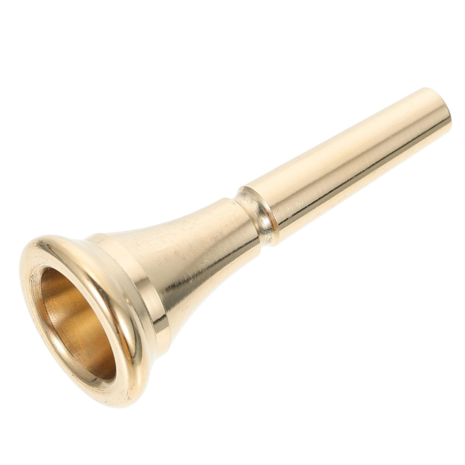 Yardwe Brass French Horn Mouthpiece Trombone Mouthpiece for Beginners Small Horn Music Instrument