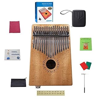 17 Kalimba Piano Piano Mbira Finger Percussion Clavier Marimba Instruments de Musique en Bois avec boîtier de Transport… – Image 2