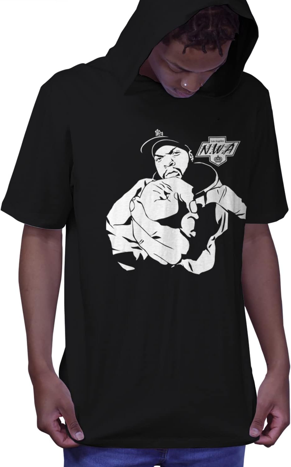 Swag Point100% Cotton Urban Street Graphic Short Sleeves Hoodie Shirts