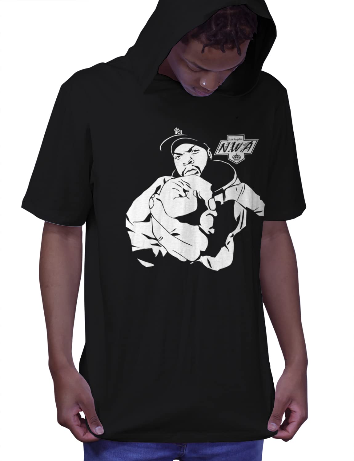 Swag Point100% Cotton Urban Street Graphic Short Sleeves Hoodie Shirts