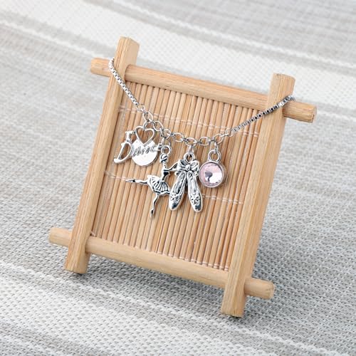 Image of SEIRAA Dance Bracelet Ballet Teacher Jewelry I Love Dance Gift Dance Charm Bracelet For Dancing Lovers