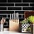 SomerTile Castillo Matte Black 3" x 12" Ceramic Wall Tile