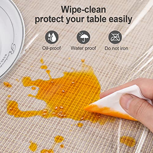 Newthinking Transparent PVC Table Cloth Wipe Clean Clear Tablecloth - Image 4