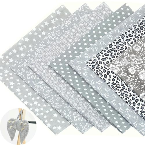Tissu à coudre carré gris pour bricolage patchwork et artisanat - 3