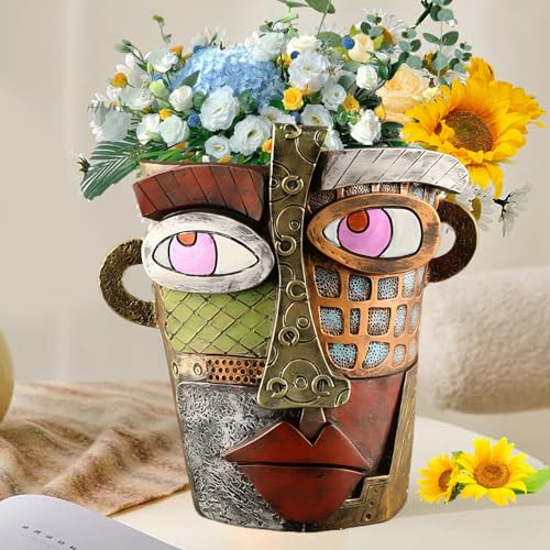 Teeloray Resina Maceta Abstracta Única