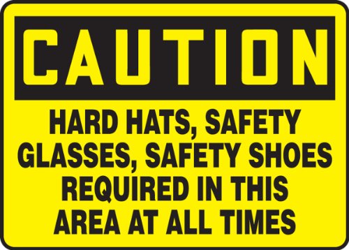 Panneau Caution Hard Hats pour Obligation de Casque Accuform MPPE727XP