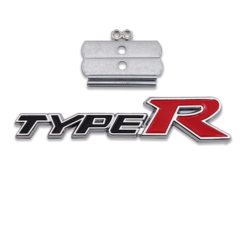 Autotrends Car 3D Metal Auto Parts Automotive Accessories Sports Logo Front Grill Badge Emblem Decal Black Racing Sport Gift (Typer)