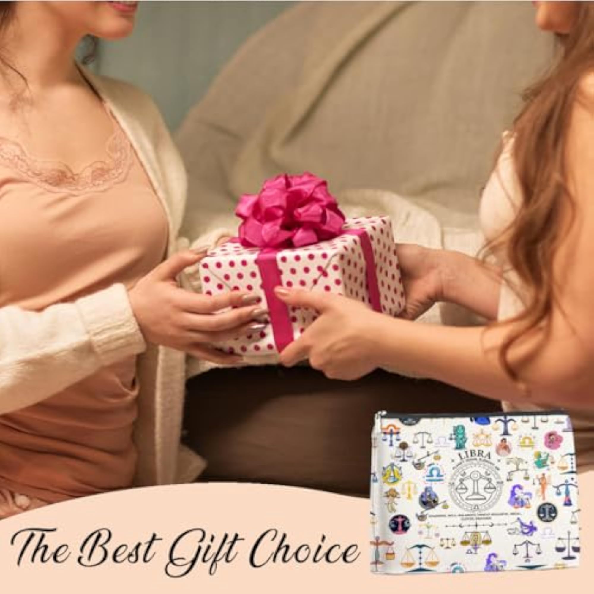 Libra Zodiac Cosmetic Bag for Makeup Lovers