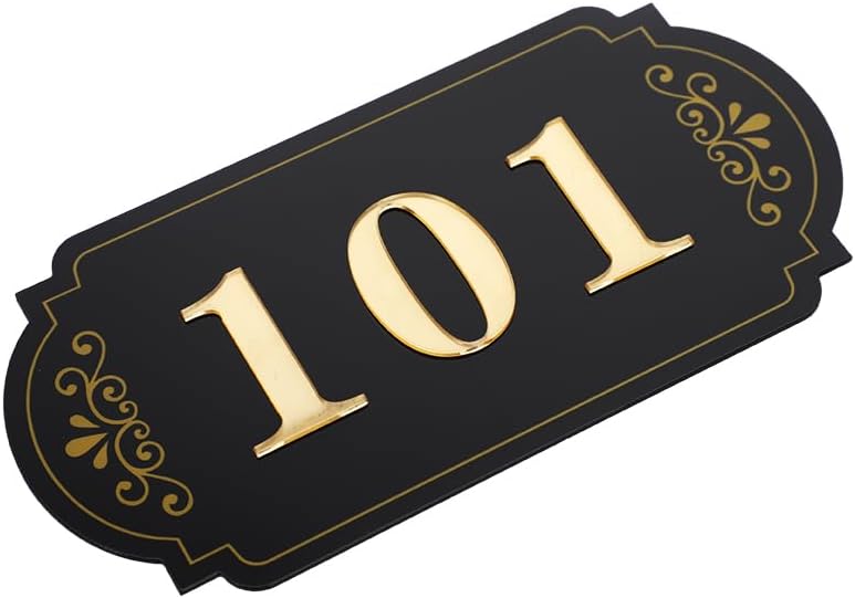 HAOZAIKEJI Customized Apartment Number Sign Personalized Door Number Plate Custom Acrylic House Number Sign Room Number Plaque for Home Office Hotel Dormitory Mailbox, 7.87'' x 3.93''