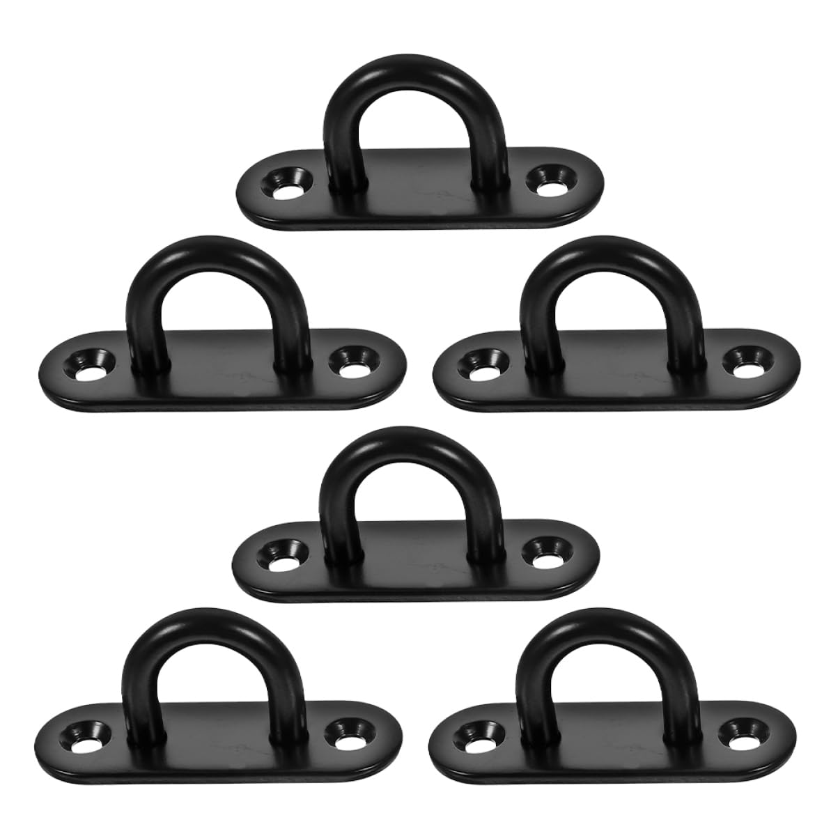 BRIGHTFUFU Sturdy Ceiling Fan Hook Ceiling Hanging Hook Set Anchor Ceiling Mounts (6 Pack Black)