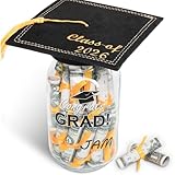 Graduation Gifts 2026 - Personalized Name Graduation Mason Jar - Filled with Money & Class of 2026 Cap Kit - Centerpieces Congrats Decorations Party Supplies for Him Her Women Men College High School