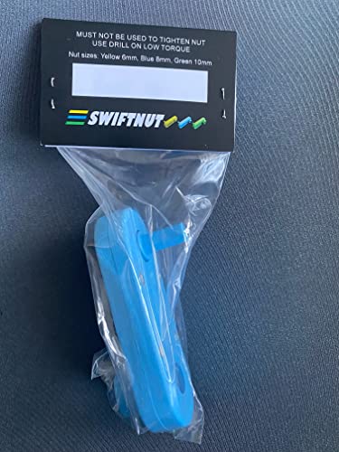 SWIFTNUT Nut-Runners for Threaded Rod Using Cordless Drill Pack of 1 for 8mm (M8) Nut, Blue, M 8 - Image 2