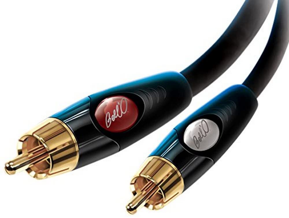 Cable RCA estéreo de 6 metros Bello ST7306 con doble calibre negro 6