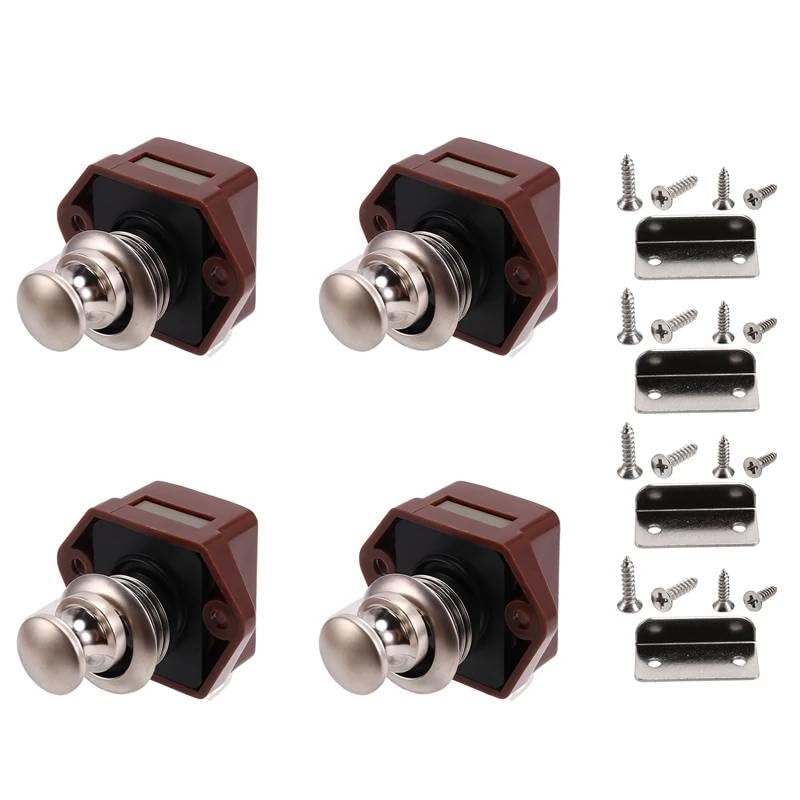 SHIPLORD® Secure & Easy Push Button Cabinet Locks - Childproof Drawer Latches for Kitchen Cupboard Doors & Furniture-image-44