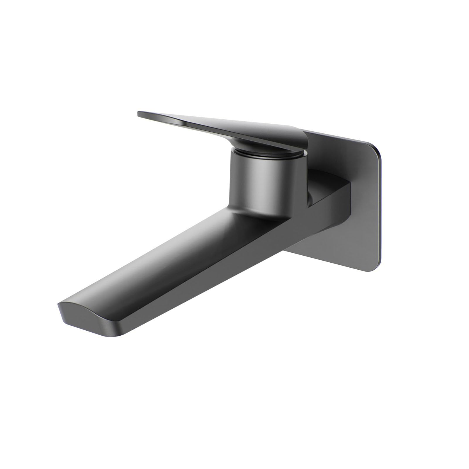 Grifo de Baño Empotrado de Un Agujero Grifo Monomando Lavabo agua Caliente y Fria Gris Pistola
