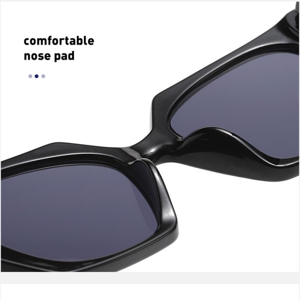 Gafas de sol de moda estilo ojo de gato con patilla ancha para mujer, protección UV