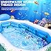 Inflatable Pool with Canopy, Large Inflatable Swimming Pool for Adult, Blowup Pools with Seats,Backrest.Durable Thickened Inflatable Pools for Backyard,118