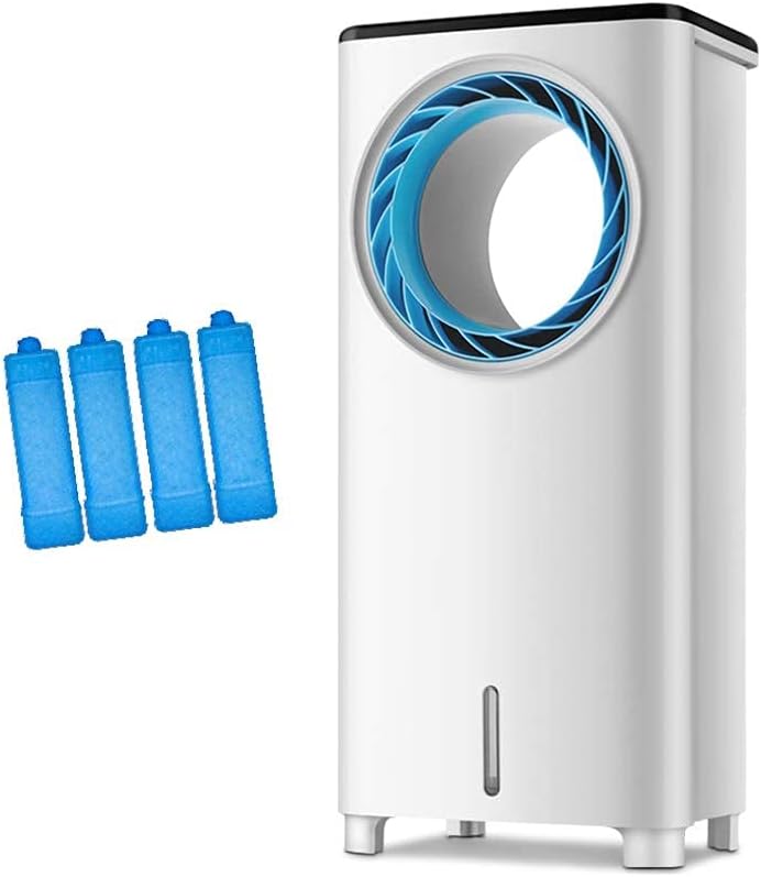 Air Cooler for Home Office Evaporative Coolers Portable Air Conditioner Fan Evaporative Cooler 3 Fan Speed Conditioner Super Quiet Humidifier Misting Fan for Home Office Bedroom(White + Bl