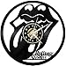 Rolling Stones - Orologio da Parete in Vinile, Adesivo Dorato, 12 Pollici, con LED, LED.